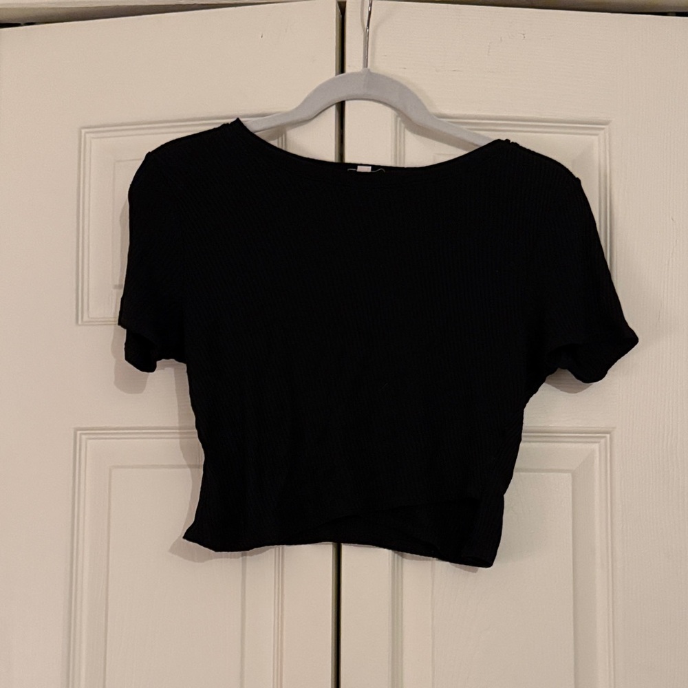 Silence + Noise Cropped Ribbed Tee